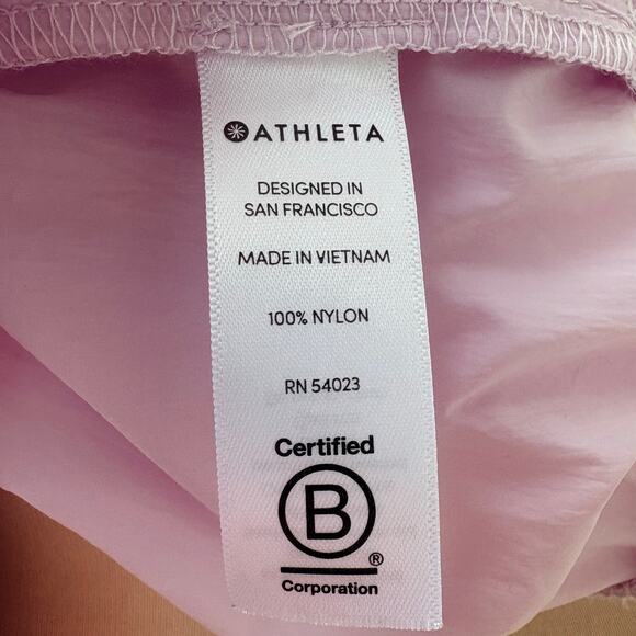 Athleta Dispatch Anorack Jacket Med Purple Hooded Nylon Pullover Boxy Athleisure - Picture 9 of 12